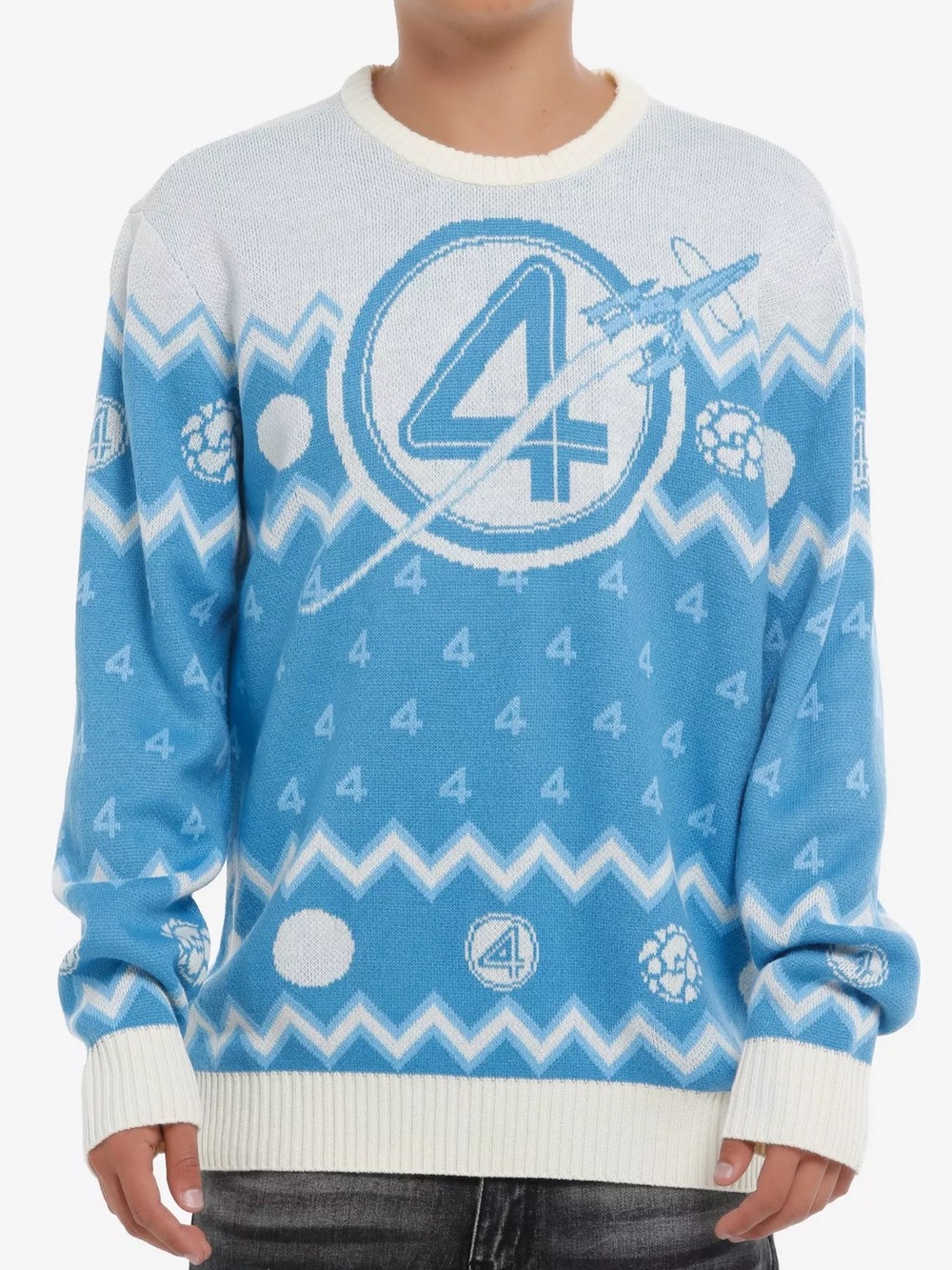 Unisex Marvel The Fantastic Four: First Steps Holiday Knit Sweater Hot Topic